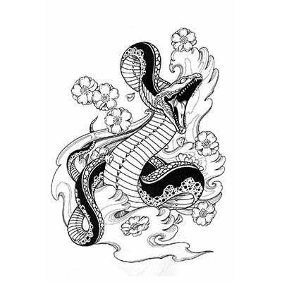 Color Ink Dragon Design Water Transfer Temporary Tattoo(fake Tattoo) Stickers NO.11141